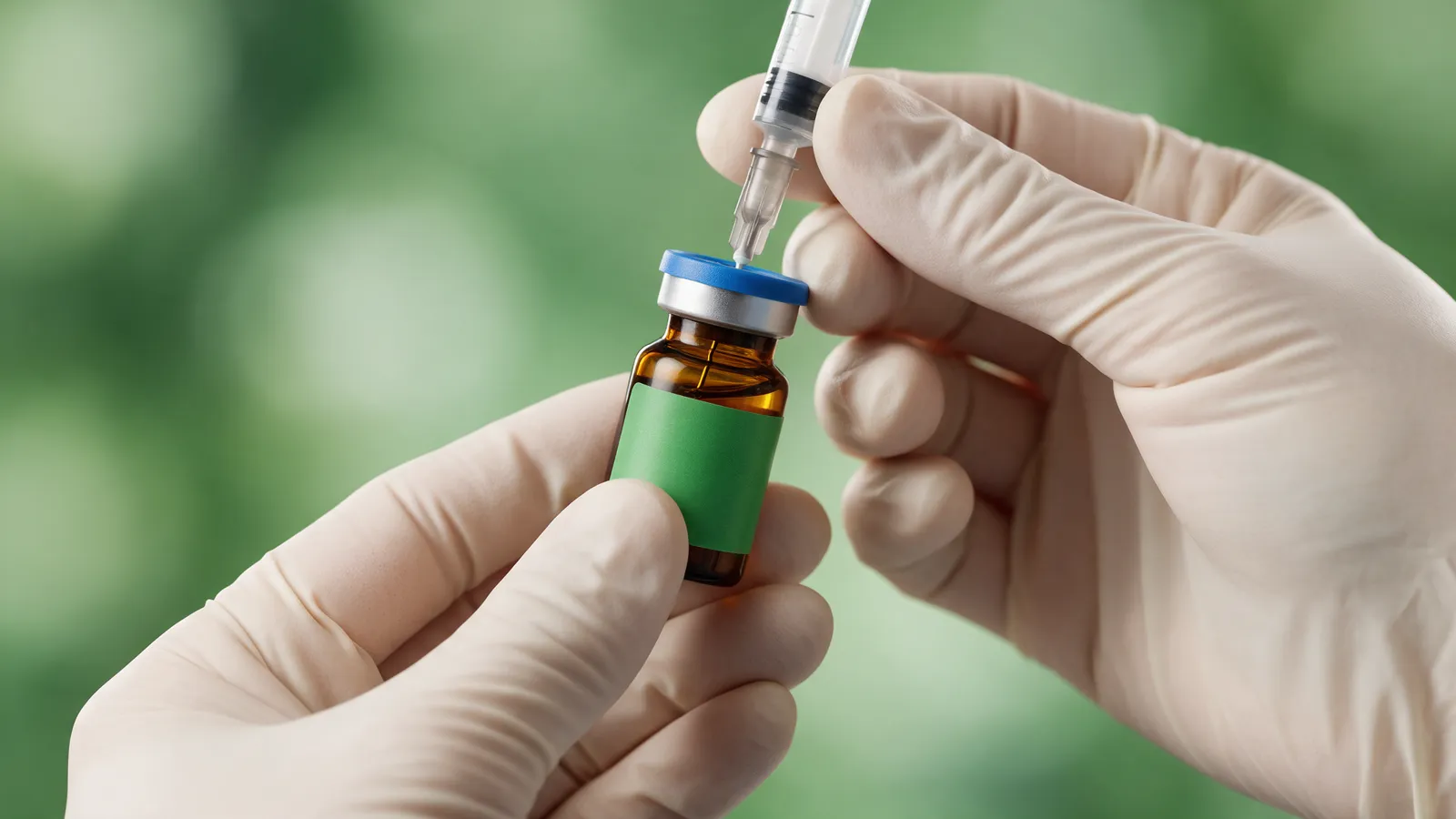 Préparation d'une injection à partir d'un flacon